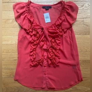 Paper tee blouse, ruffles